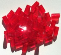 50 10x5mm Red Atlas Beads